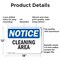 Signmission Cleaning Area, 18 in W x Rectangle, Aluminum OS-2PACK-NS-A-1218-L-10644 - alternate 3
